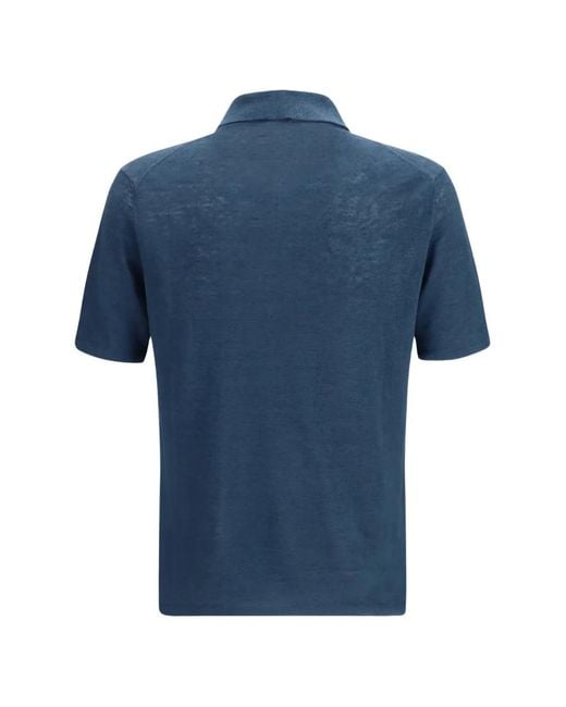 Roberto Collina Blue Button-Up Polo Shirt for men