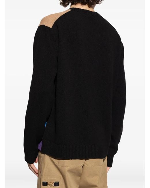 Versace Blue Medusa Head Wool Sweater for men