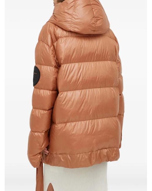 MMC Studio Brown Hooded Quilted Jacket