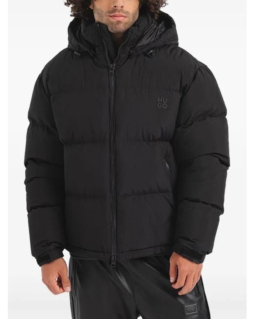 Piumino Con Cappuccio di Boss in Black da Uomo