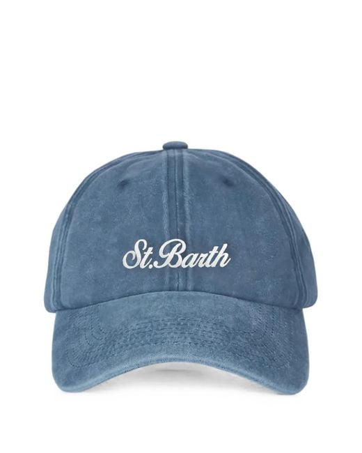 Mc2 Saint Barth Blue Logo-Embroidered Baseball Cap for men