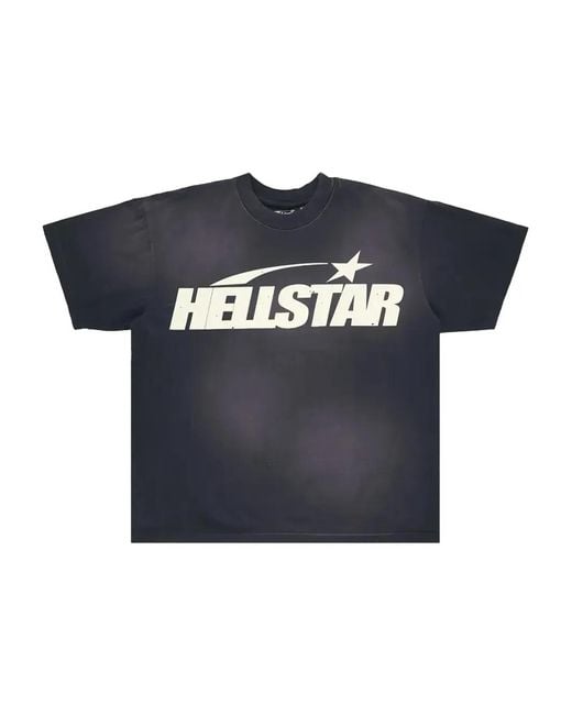 HELLSTAR Blue Logo-Print T-Shirt for men