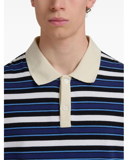 Marni Gestreept Poloshirt in het Blue voor heren