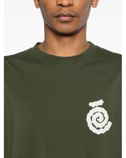 Etudes Studio Green T-Shirt À Imprimé Spirale