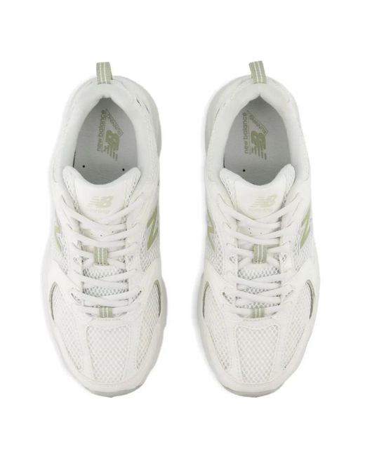 New Balance White 530 Perforated Sneakers