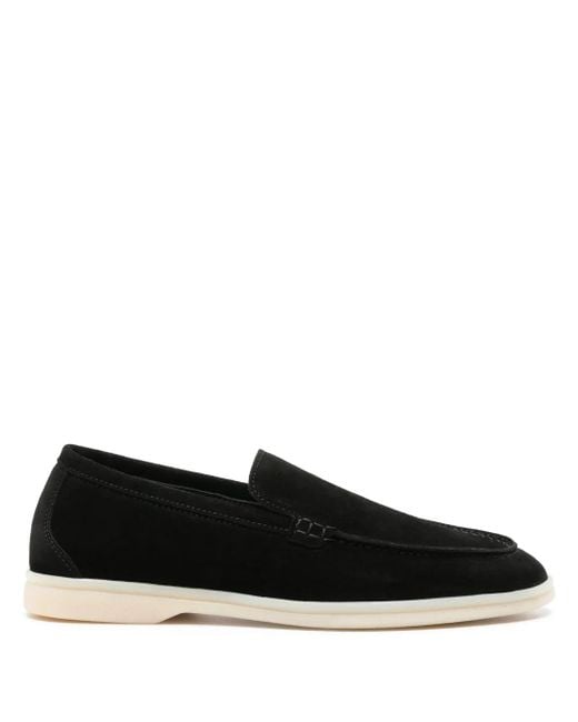 Scarosso Black Ludovica Suede Loafers