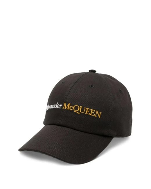 McQueen Black Logo Baseball Cap for men