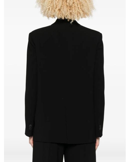 Forte_forte Black Double-Breasted Blazer