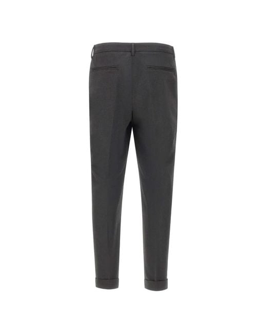 Devore Gray Pleated Trousers for men
