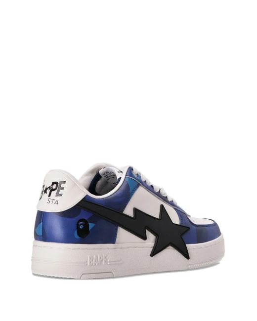 A Bathing Ape Sta Sneakers Mit Logo-Patch in Blue für Herren