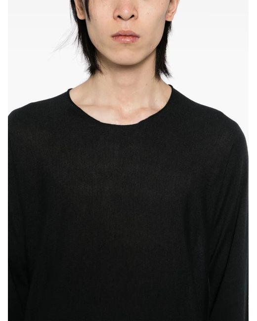 Label Under Construction Black Round-Neck T-Shirt for men