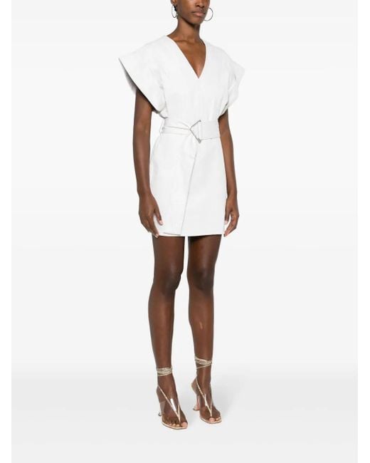 IRO White Dorama Short-Sleeve Dress