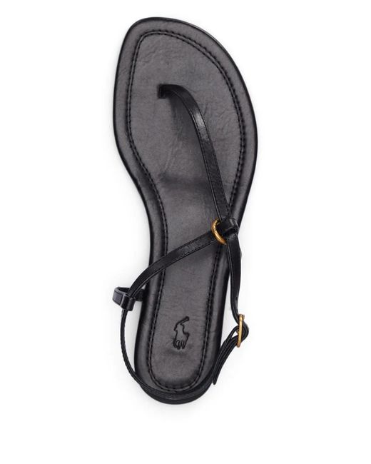 Polo Ralph Lauren Black Leather Sandals