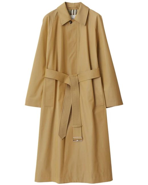Burberry Natural Long Gabardine Car Coat