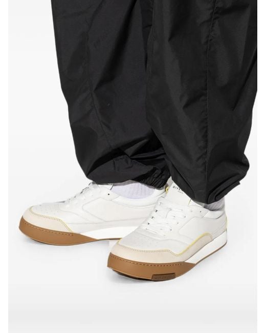 Givenchy White Yard Smooth And Nubuck Leather Sneakers for men