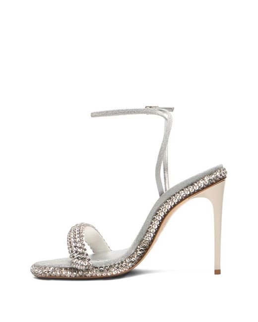 Casadei White Sirio Heeled Sandals