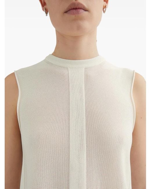 Jil Sander Natural Knitted Vest