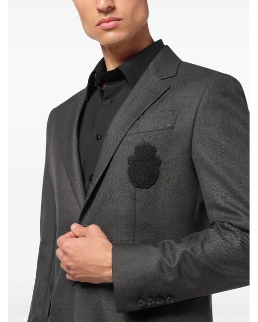 Billionaire Black Single-Breasted Blazer for men