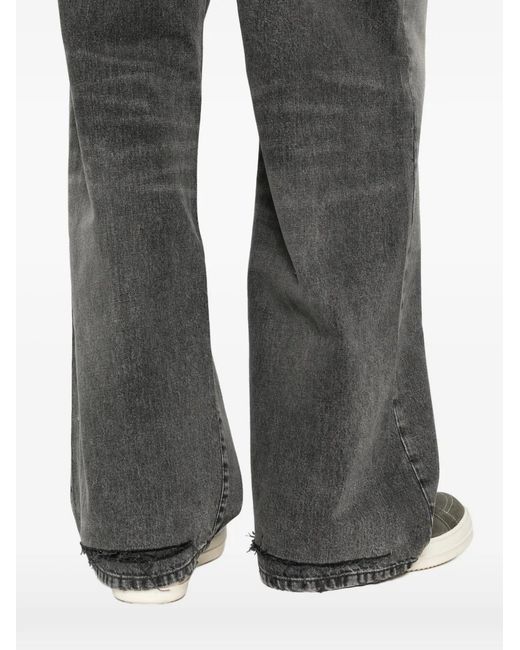 R13 Gray Frayed Jeans for men