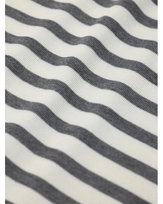 Closed Gray Striped Long-Sleeve T-Shirt