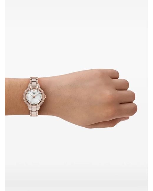 Emporio Armani Metallic Round-Shape 32Mm Watch