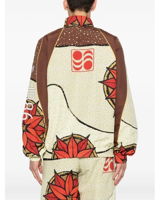Pantofola D Oro Natural X Thebe Magugu Graphic-Print High-Neck Jacket for men