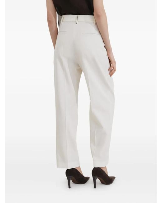 Brunello Cucinelli White Tailored Trousers
