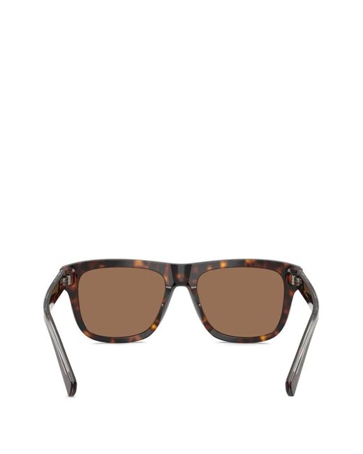 Dolce & Gabbana Brown Tortoiseshell-Effect Square-Frame Sunglasses