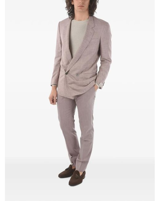 Corneliani Gray Double-Breasted Jacket for men