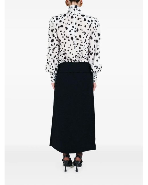 ROWEN ROSE Black Jupe Longue À Taille Basse