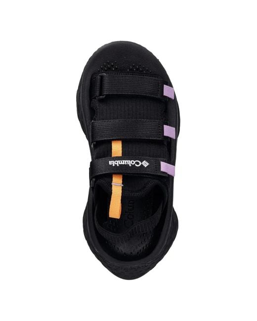 Columbia Black Konos Elevate Touch-Strap Platform Sandals