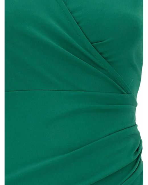 Kaos Green Draped Wrap-Style Dress