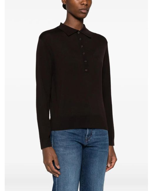 ViCOLO Blue Button-Down Polo Sweater