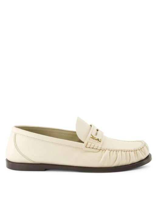 Saint Laurent Natural Cassandre Mocassins Loafer
