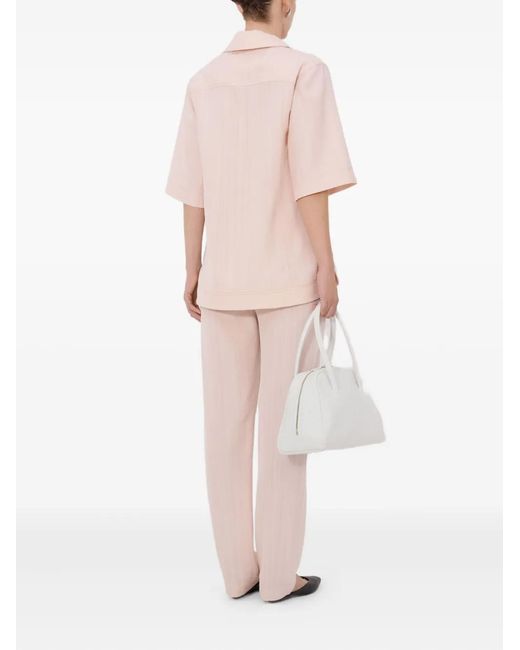 Loulou de Saison Pink Ermo Open Neck Top