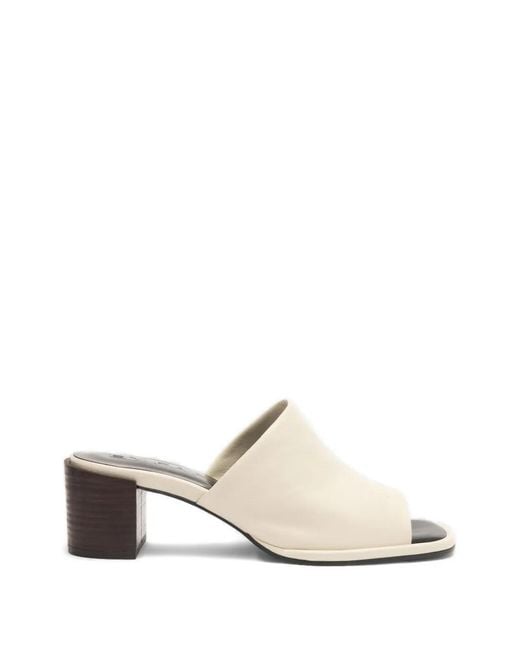By Far White Francisco Square-Toe Mules