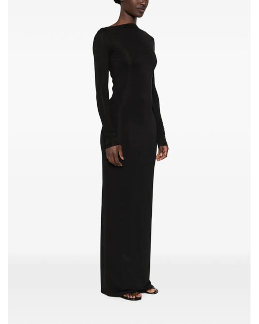 Cult Gaia Black Armand Long-Sleeve Maxi Dress