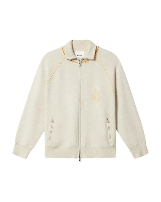 Isabel Marant White Sergio Zip-Up Sweatshirt for men