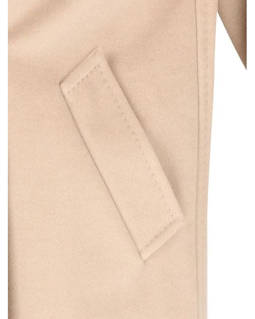 Max Mara Mantel Met Dubbele Rij Knopen in het Natural