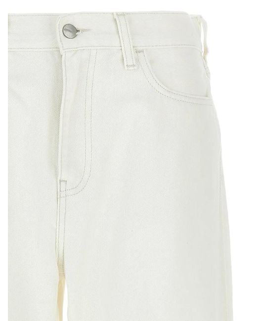 Carhartt White Logo-Patch Cotton Jeans
