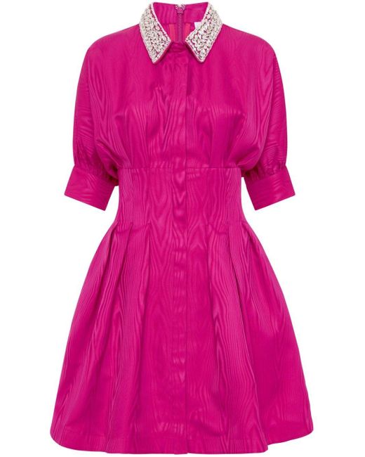 Rebecca Vallance Pink Cynthia Crystal-embellished Minidress