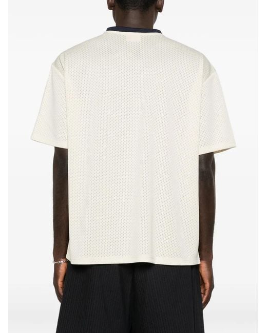 Les Deux White T-Shirt Bronson À Col V for men