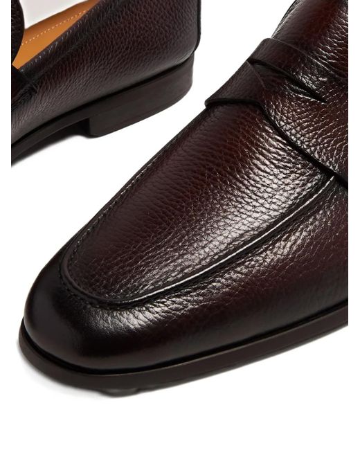Magnanni Shoes Brown Diezma Ii Leather Loafers for men