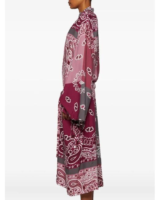 The Attico Red Bandana-Print Kimono