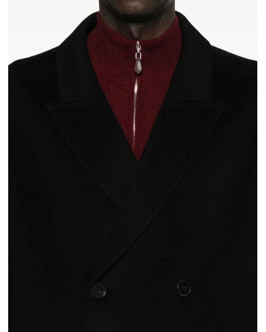 Amaranto Cabanjacke mit fallendem Revers in Black für Herren
