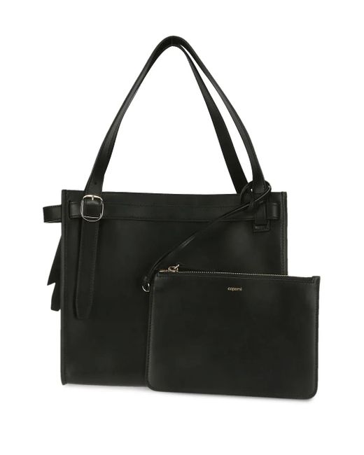 Coperni Black Medium Belt Leather Cabas Bag
