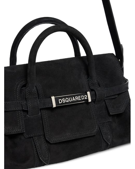DSquared² Black Suede Tote Bag