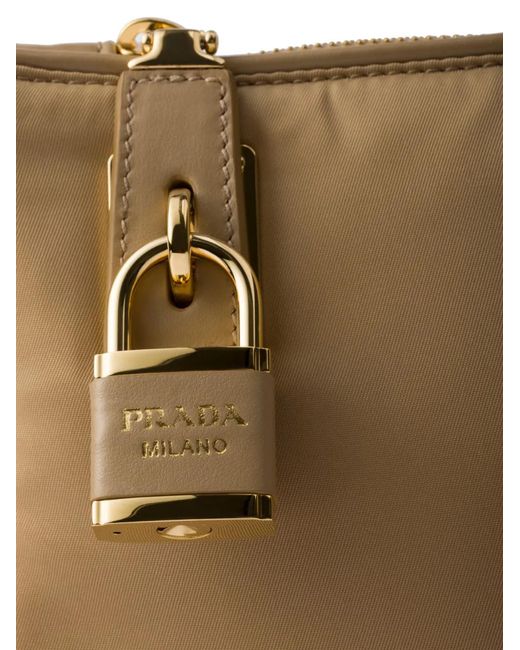 Prada Natural Small Re-Nylon Shoulder Bag