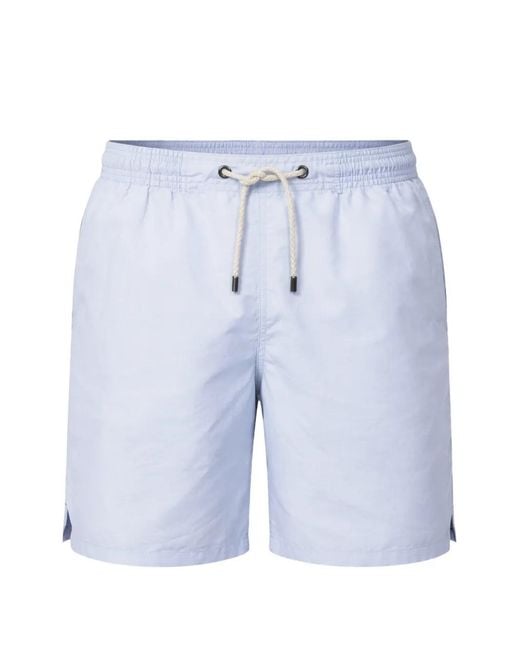 Marane Blue Drawstring-Waist Swim Shorts for men