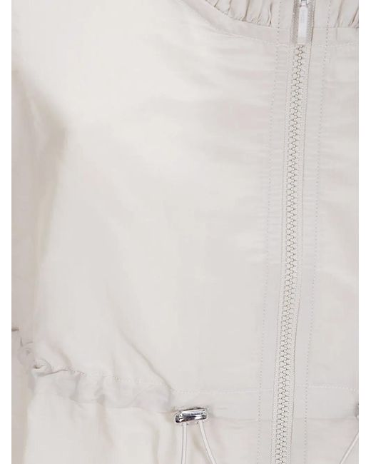 Paloma Wool White Raso Ruffled Drawstring Jacket